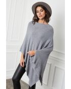 Poncho en Cachemire mélangé Fano Gris