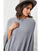 Poncho en Cachemire mélangé Fano Gris