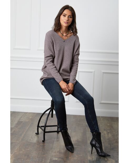 Pull en Cachemire mélangé Beder taupe