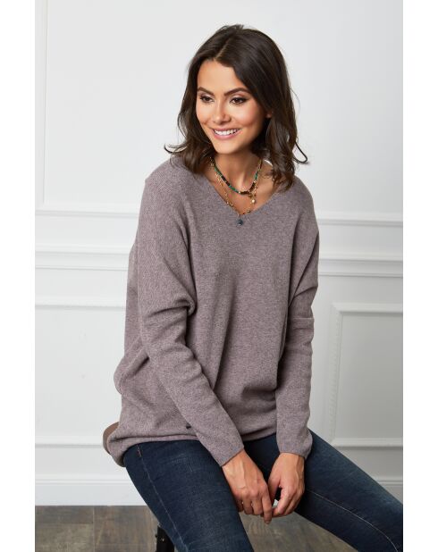 Pull en Cachemire mélangé Beder taupe