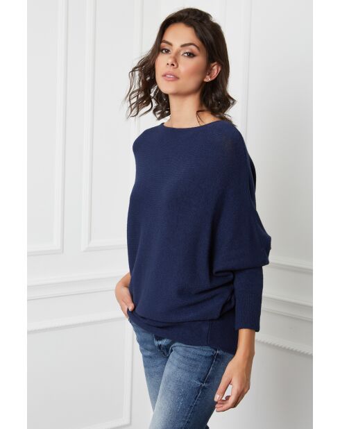 Pull en Cachemire mélangé Dragor Marine