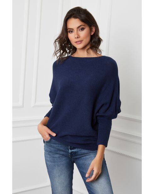 Pull en Cachemire mélangé Dragor Marine