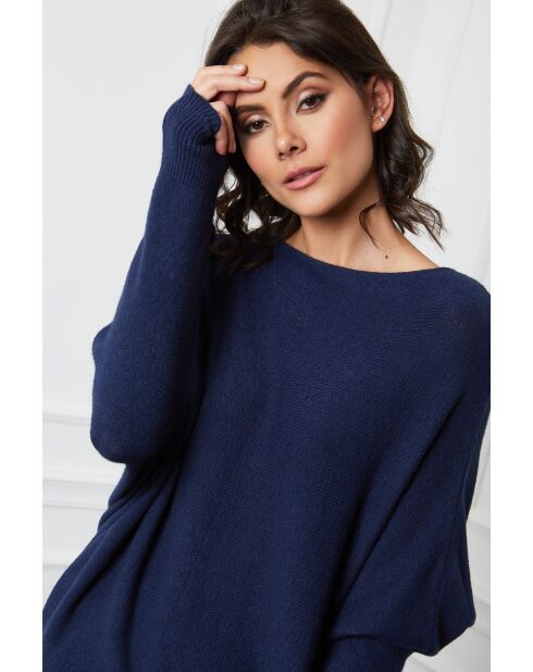 Pull en Cachemire mélangé Dragor Marine