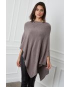 Poncho en Cachemire mélangé Fano Taupe