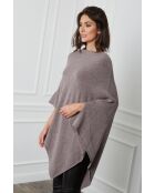 Poncho en Cachemire mélangé Fano Taupe