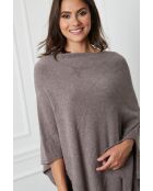 Poncho en Cachemire mélangé Fano Taupe
