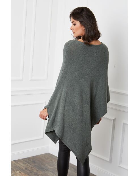 Poncho en Cachemire mélangé Fano Kaki
