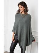 Poncho en Cachemire mélangé Fano Kaki