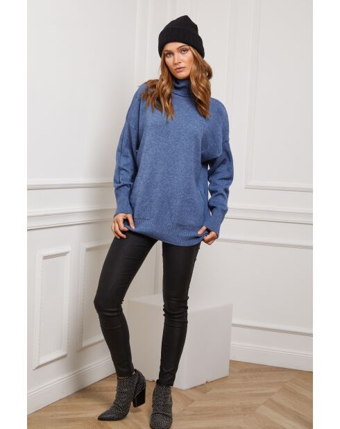 Pull en Cachemire mélangé Kaboul Indigo