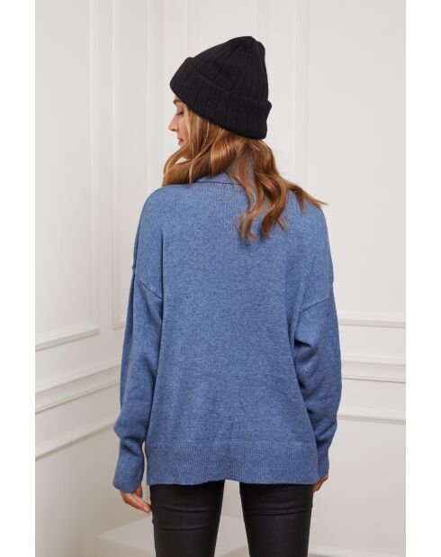 Pull en Cachemire mélangé Kaboul Indigo