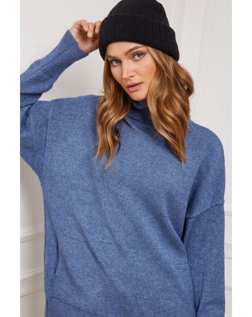 Pull en Cachemire mélangé Kaboul Indigo