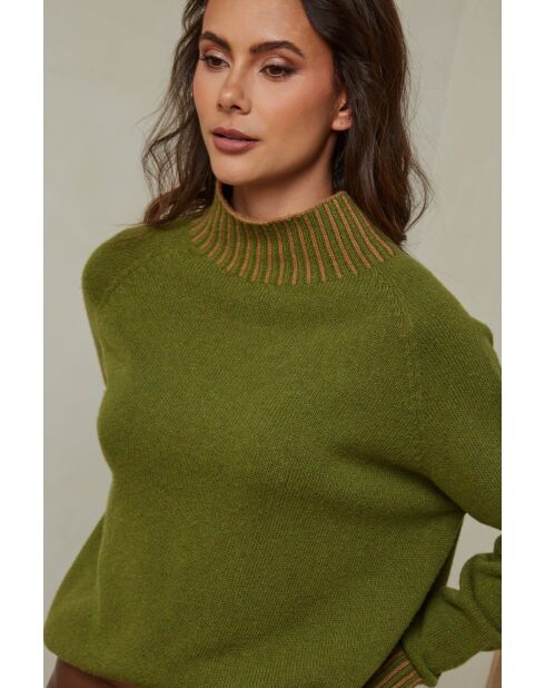 Pull en Laine mélangée Csepreg Olive
