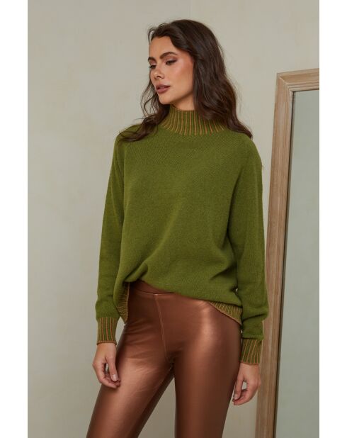 Pull en Laine mélangée Csepreg Olive