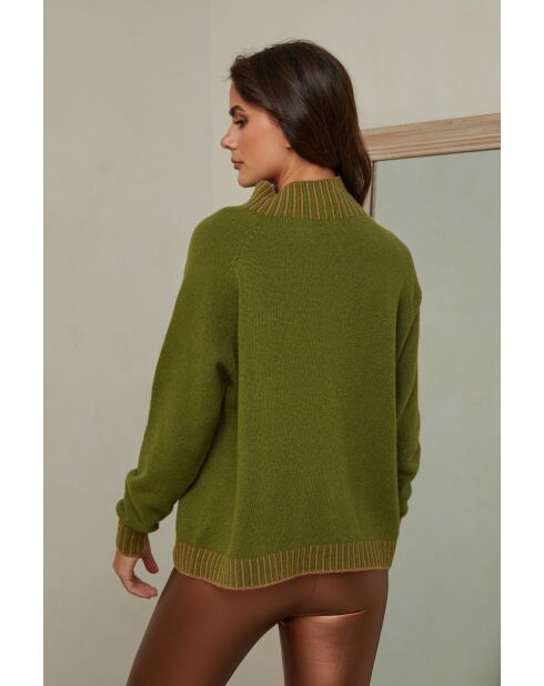 Pull en Laine mélangée Csepreg Olive