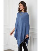Poncho en Cachemire mélangé Fano Indigo