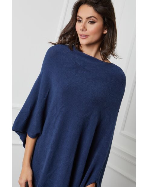 Poncho en Cachemire mélangé Fano Marine