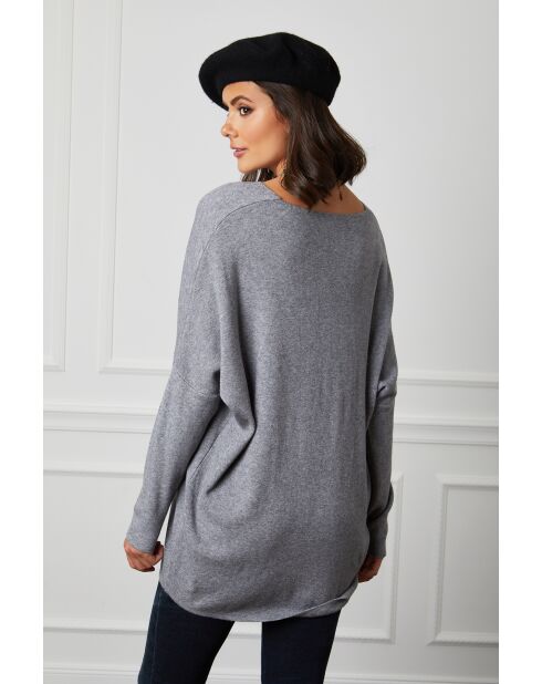 Pull en Cachemire mélangé Beder gris