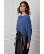 Pull en Cachemire mélangé Dragor Indigo