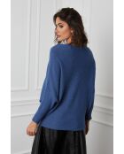 Pull en Cachemire mélangé Dragor Indigo