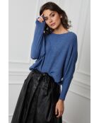 Pull en Cachemire mélangé Dragor Indigo