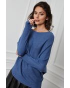 Pull en Cachemire mélangé Dragor Indigo