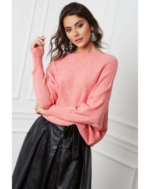 Pull en Cachemire mélangé Dragor Saumon