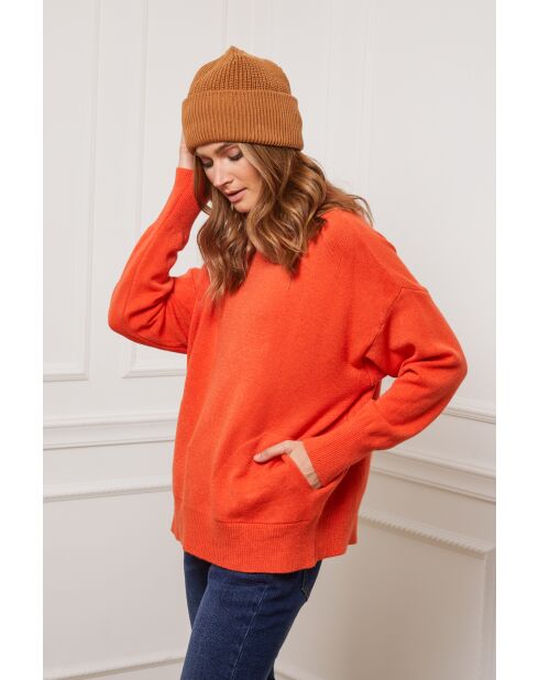 Pull en Cachemire mélangé Kaboul Orange
