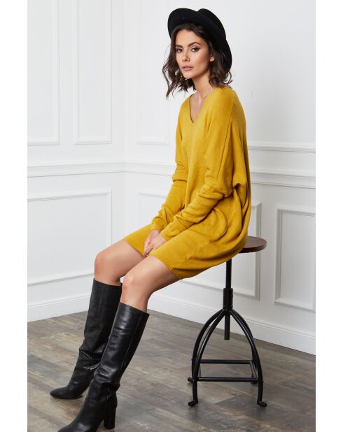 Abito Beder in misto cashmere senape