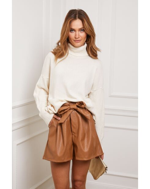 Pull en Cachemire mélangé Kaboul Écru