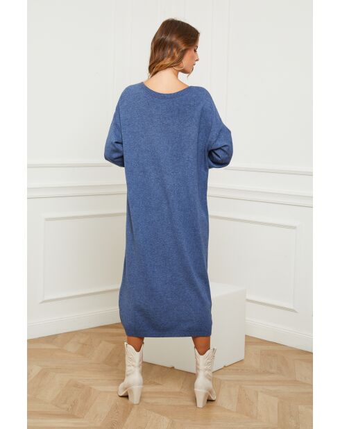 Robe en Cachemire mélangé Fastidius Indigo