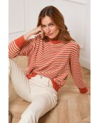 Pull en Cachemire mélangé Astrobal Orange/Beige