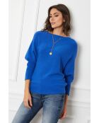 Pull en Cachemire mélangé Dragor Bleu Roi