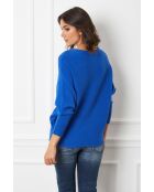 Pull en Cachemire mélangé Dragor Bleu Roi