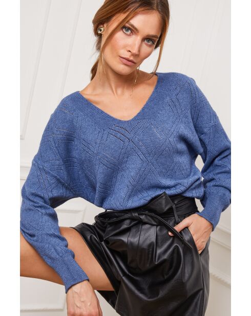 Pull en Cachemire mélangé Chola Indigo