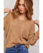 Pull en Cachemire mélangé Chola Camel