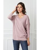 Jersey Beder en mezcla de cachemir rosa