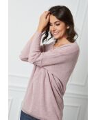 Jersey Beder en mezcla de cachemir rosa