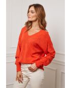 Pull en Cachemire mélangé Chola Orange
