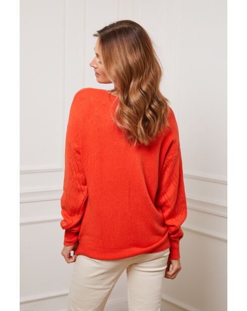 Pull en Cachemire mélangé Chola Orange