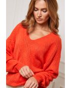 Pull en Cachemire mélangé Chola Orange