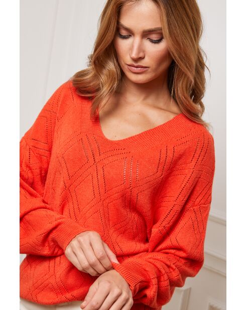 Pull en Cachemire mélangé Chola Orange