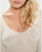 T-Shirt manches 3/4 col rond blanc