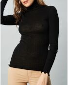 Top en Laine & Soie noir