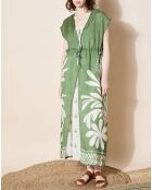 Tunique longue en Lin mélangé Loisir verte