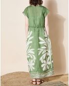 Tunique longue en Lin mélangé Loisir verte