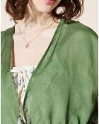 Tunique longue en Lin mélangé Loisir verte