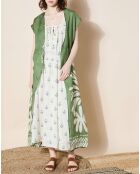 Tunique longue en Lin mélangé Loisir verte