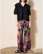 Pantalon Samira ikat noir
