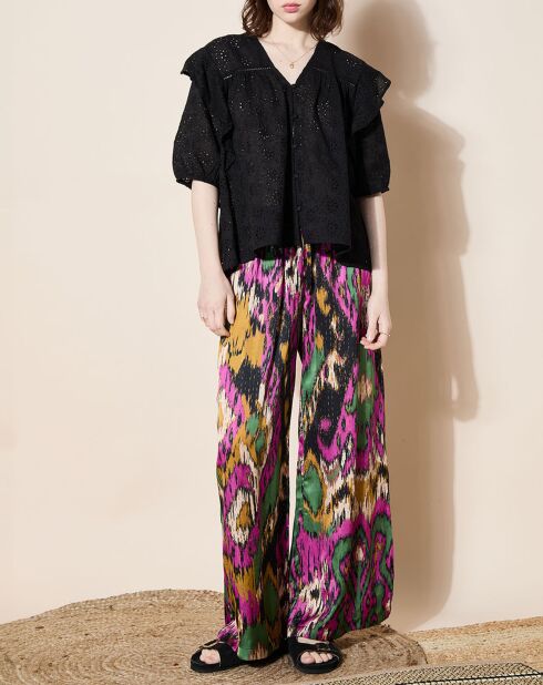 Pantalon Samira ikat noir