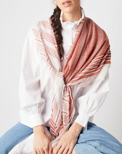 Étole Bobby rose - 130x100 cm